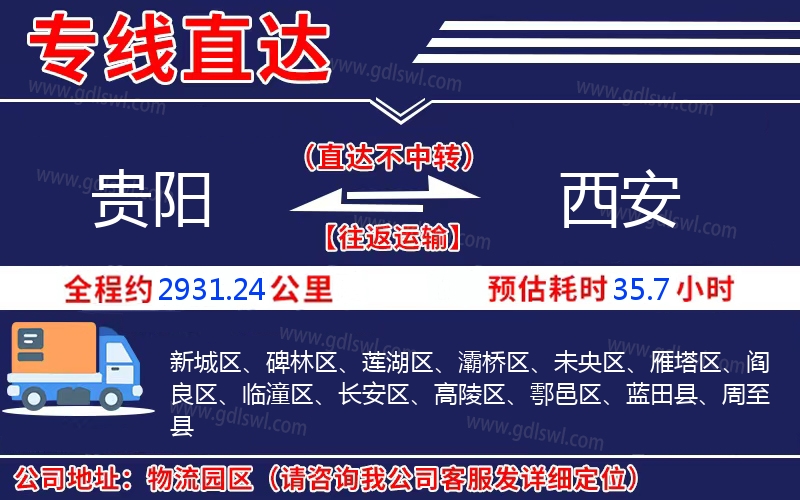 貴陽(yáng)到西安物流公司