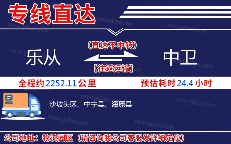 樂從到中衛(wèi)物流公司