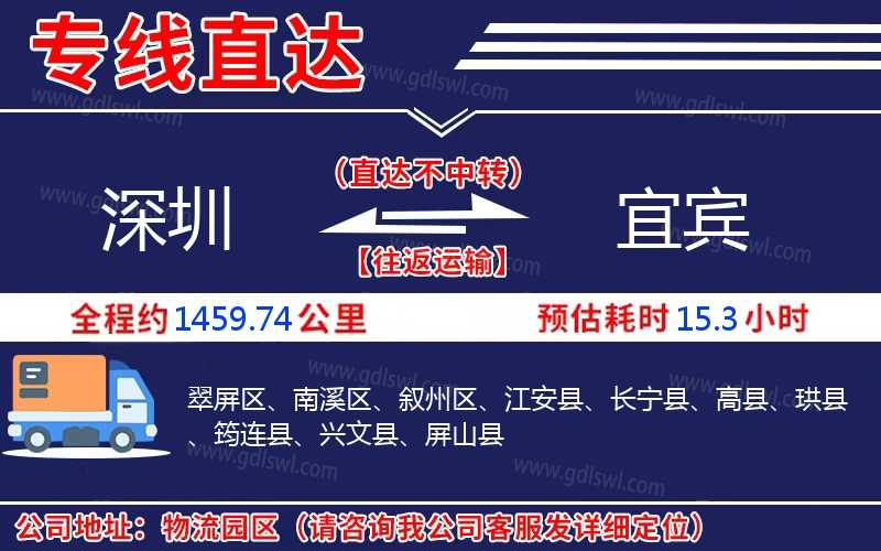 深圳到宜賓物流公司